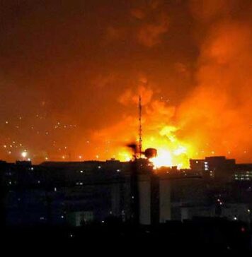 ඊශ්රායලය දැවැන්ත ප්රහාරයක් නිවේදනය කිරීමෙන් පසු ටෙහෙරාන් ගුවන් තොටුපළේ දැවැන්ත ගින්නක්